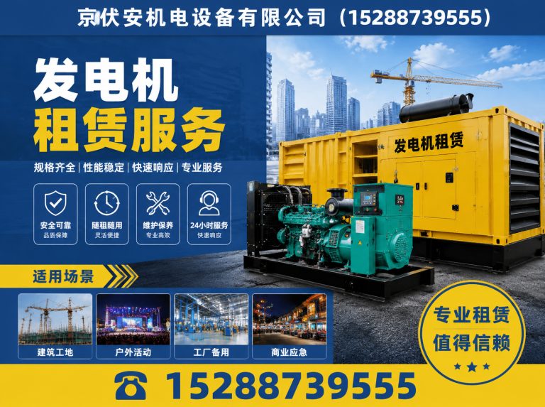 五家渠应急发电机出租展示图